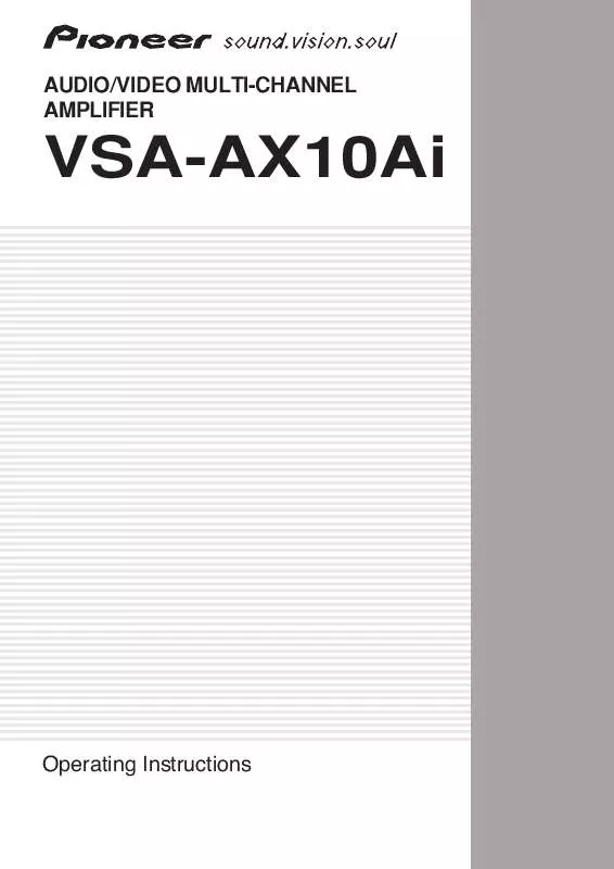 Mode d'emploi PIONEER VSA-AX10AI