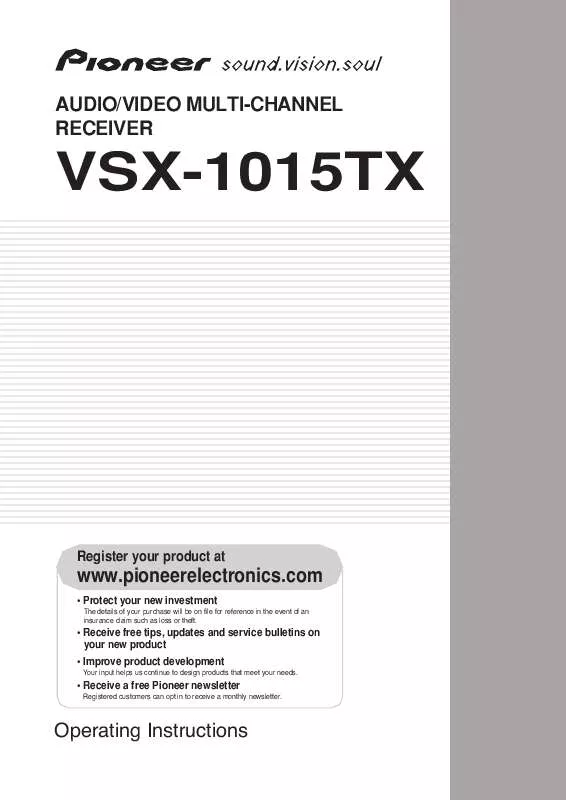 Mode d'emploi PIONEER VSX-1015TX