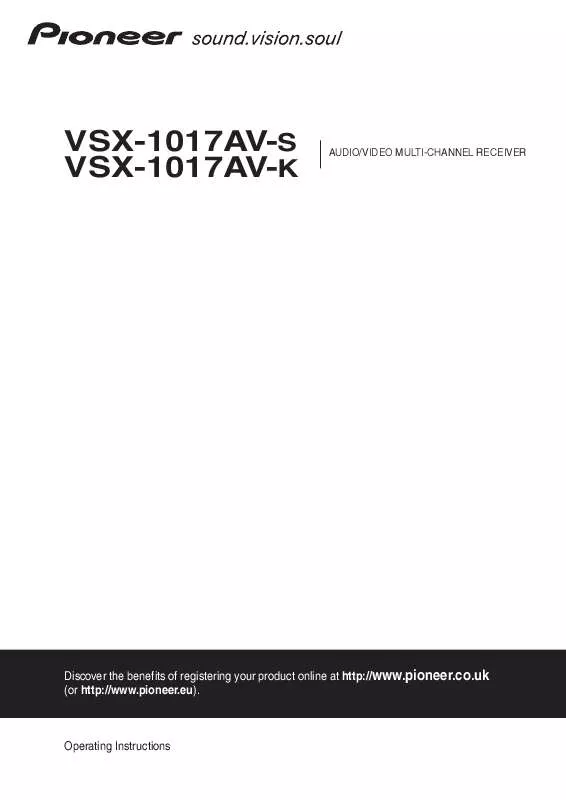 Mode d'emploi PIONEER VSX-1017AV-K