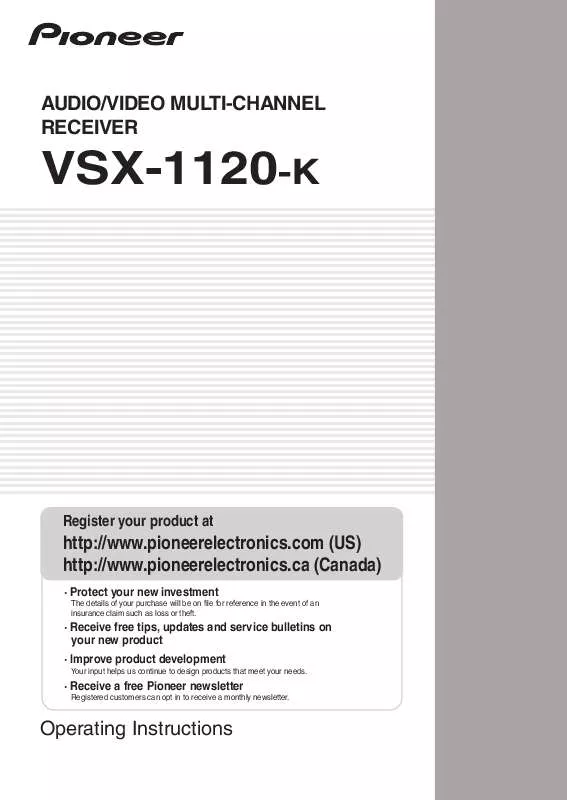 Mode d'emploi PIONEER VSX-1120-K