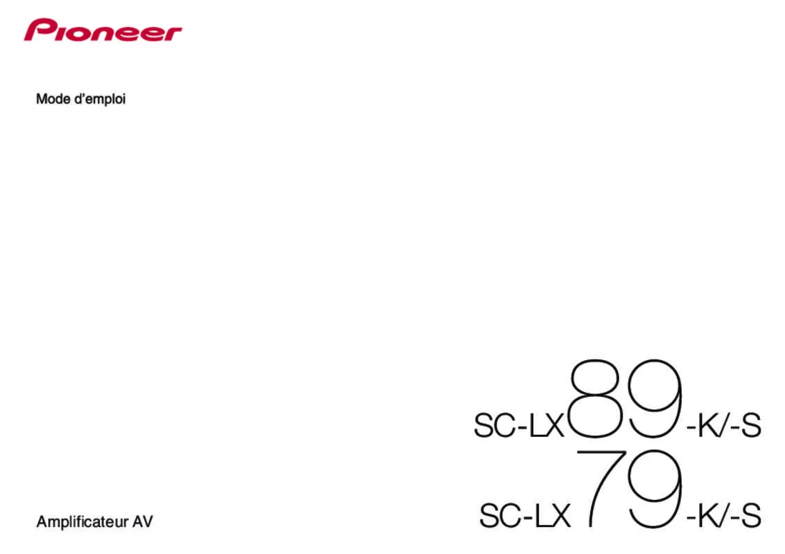 Mode d'emploi PIONEER SCLX89 K