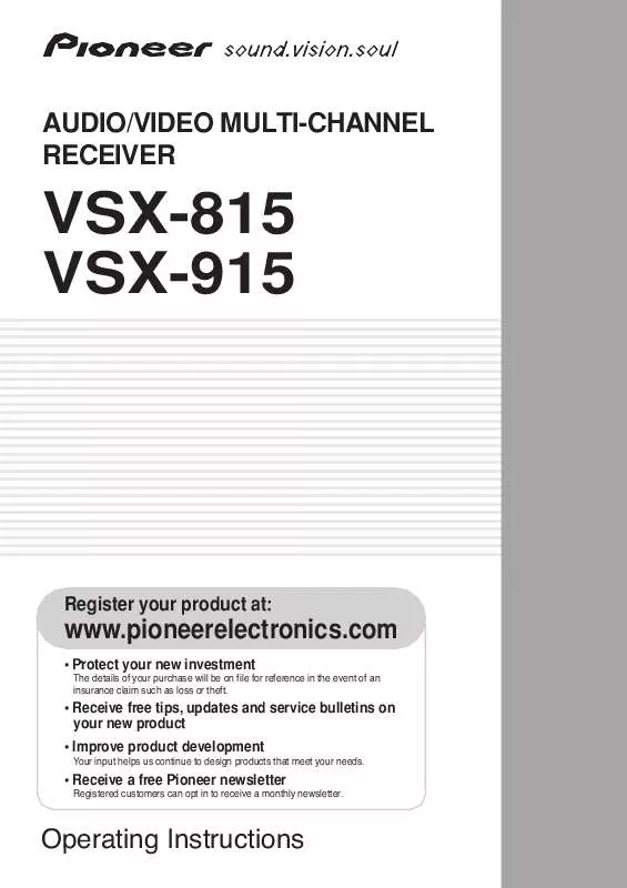 Mode d'emploi PIONEER VSX-915-K