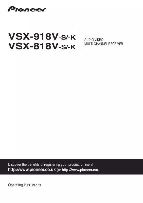 Mode d'emploi PIONEER VSX-918V-K
