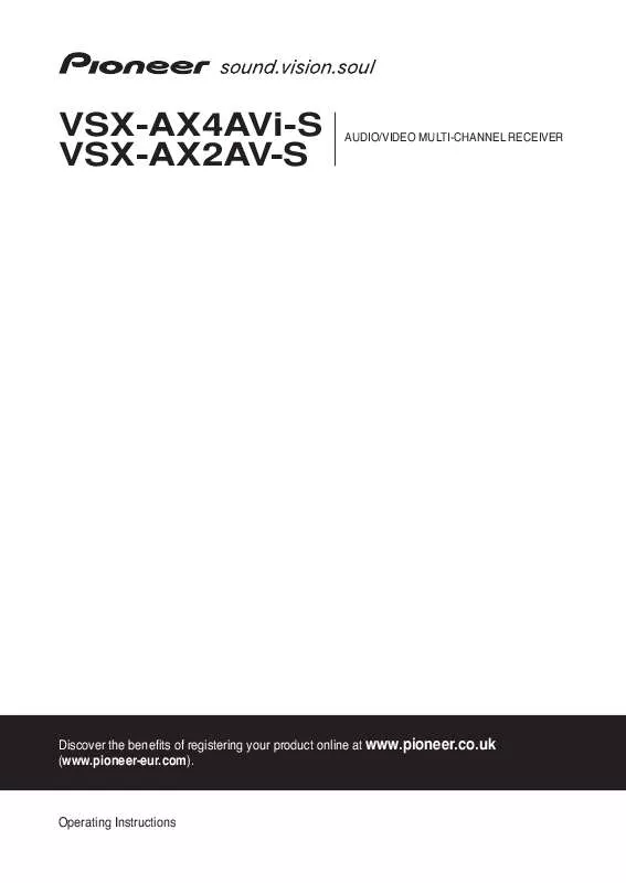 Mode d'emploi PIONEER VSX-AX4AVI-S
