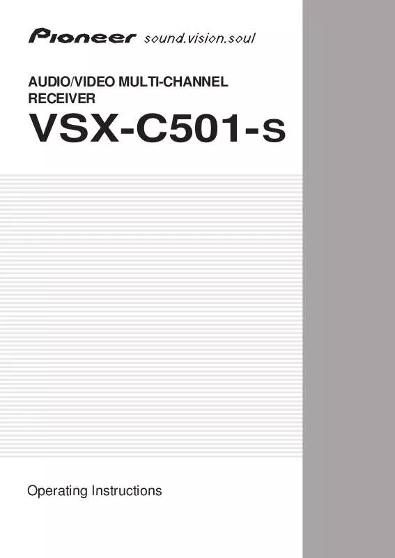 Mode d'emploi PIONEER VSX-C501-S