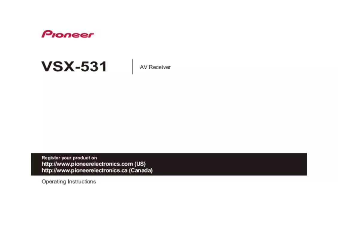 Mode d'emploi PIONEER VSX531