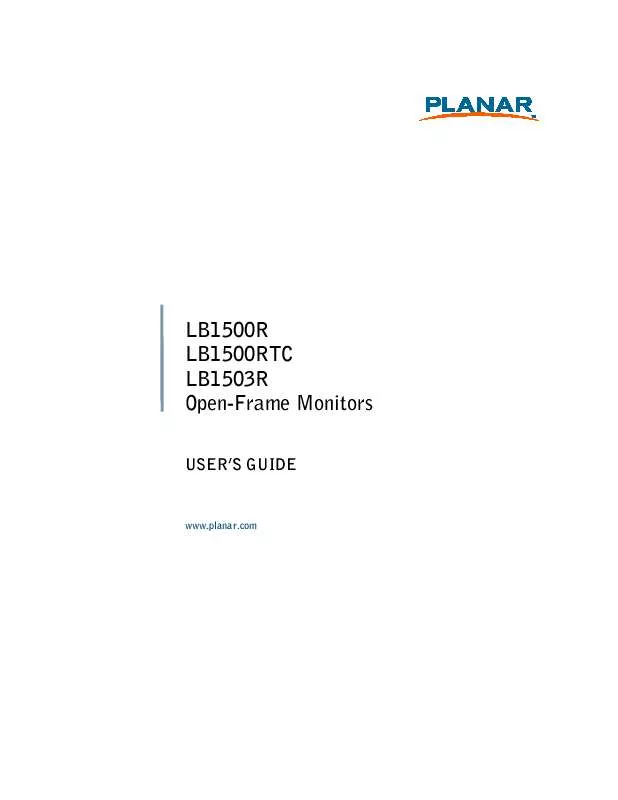 Mode d'emploi PLANAR LB1503R