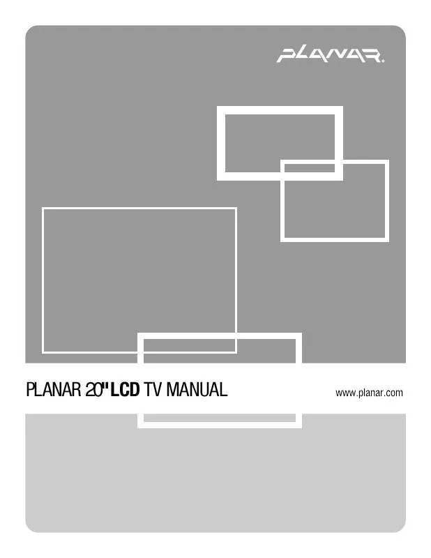 Mode d'emploi PLANAR LCDTV20