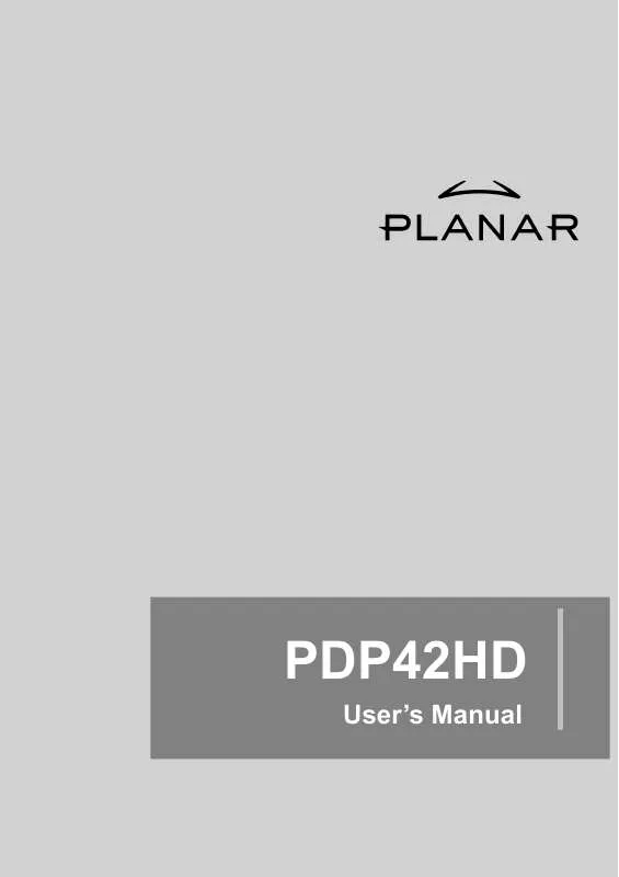 Mode d'emploi PLANAR PDP42HD