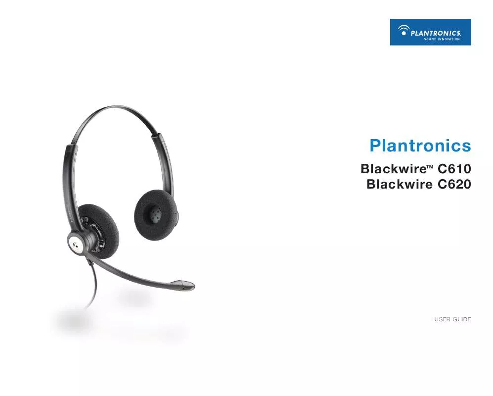 Mode d'emploi PLANTRONICS BLACKWIRE C610-620