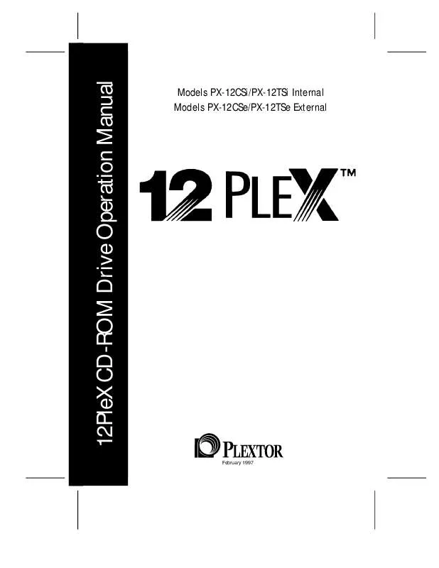 Mode d'emploi PLEXTOR 12X-1