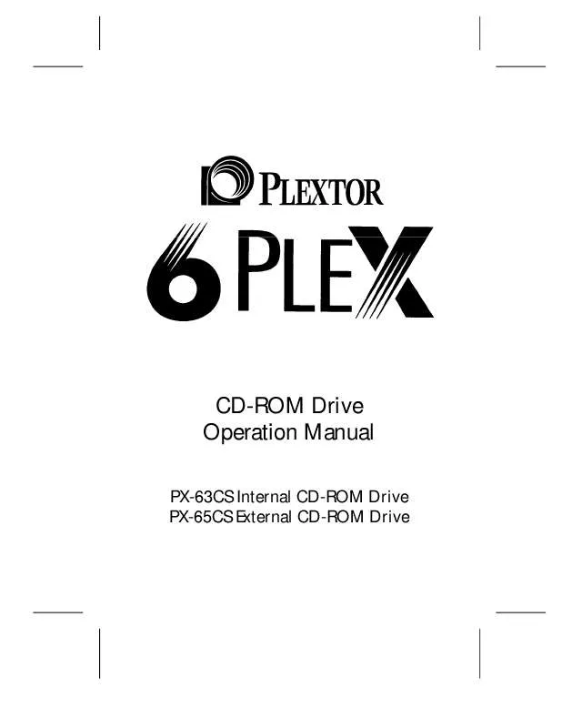 Mode d'emploi PLEXTOR PL-6P1