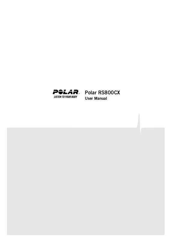 Mode d'emploi POLAR RS800CX