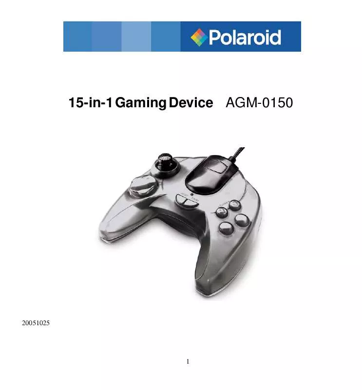 Mode d'emploi POLAROID 15-IN-1 GAMING DEVICE