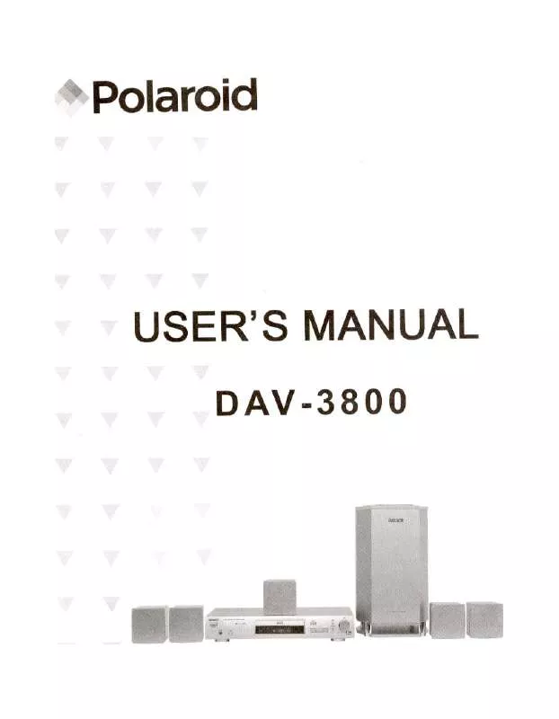 Mode d'emploi POLAROID DAV-3800