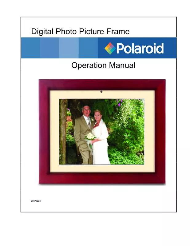 Mode d'emploi POLAROID DIGITAL PHOTO PICTURE FRAME IDF-1020