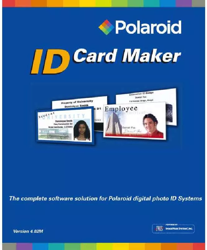 Mode d'emploi POLAROID ID CARD MAKER SOFTWARE