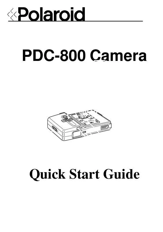 Mode d'emploi POLAROID PDC-800