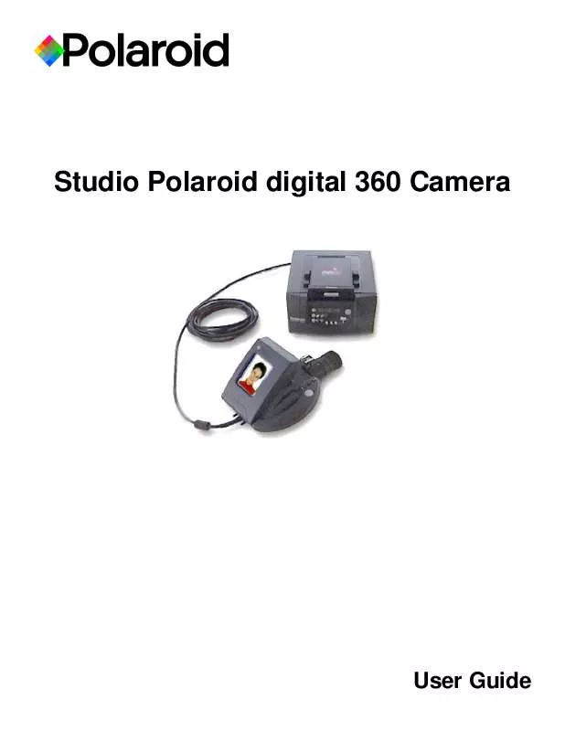 Mode d'emploi POLAROID STUDIO POLAROID DIGITAL 360