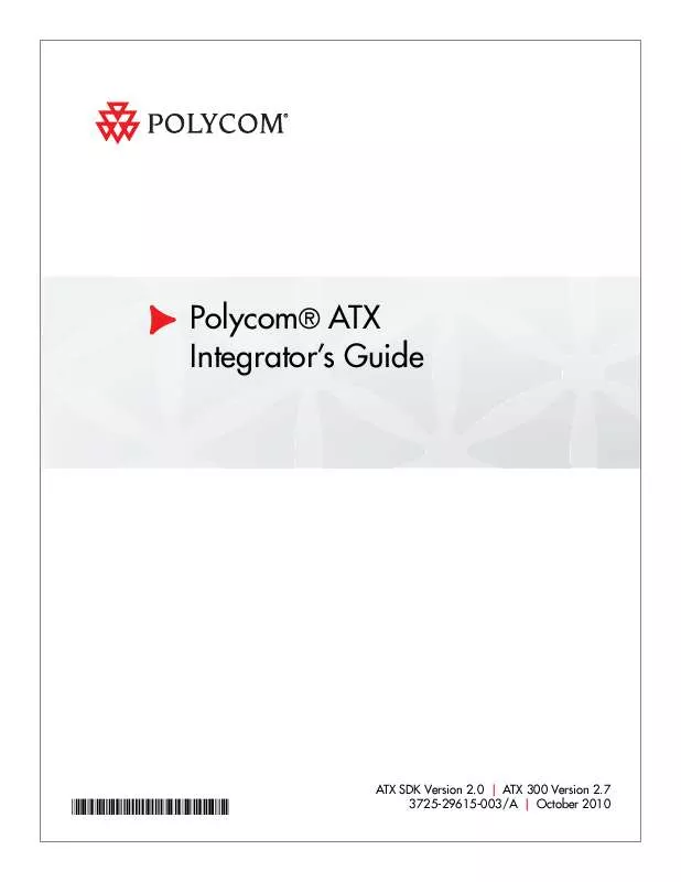 Mode d'emploi POLYCOM ATX 300