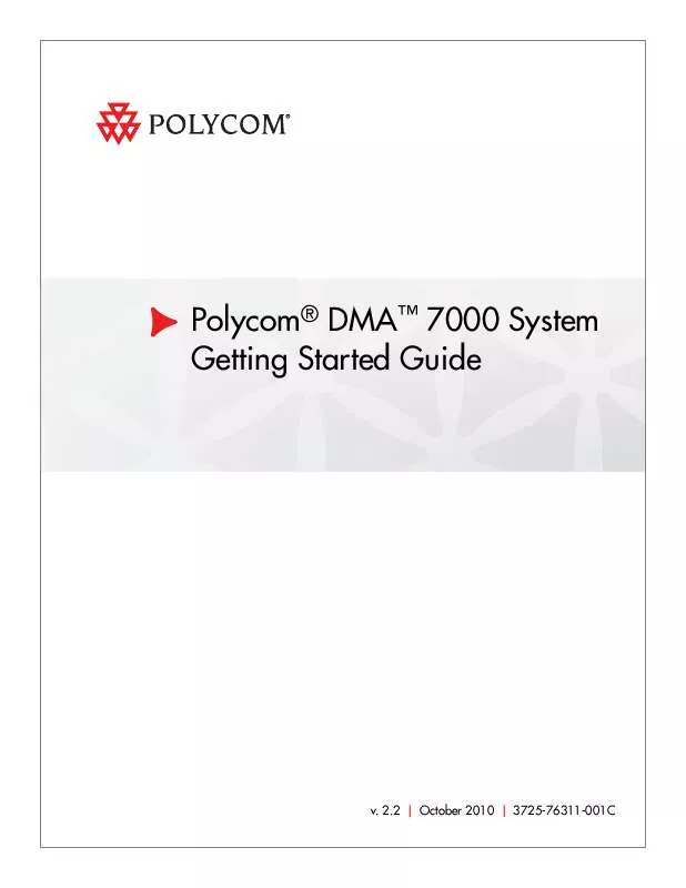 Mode d'emploi POLYCOM DMA 7000 SYSTEM