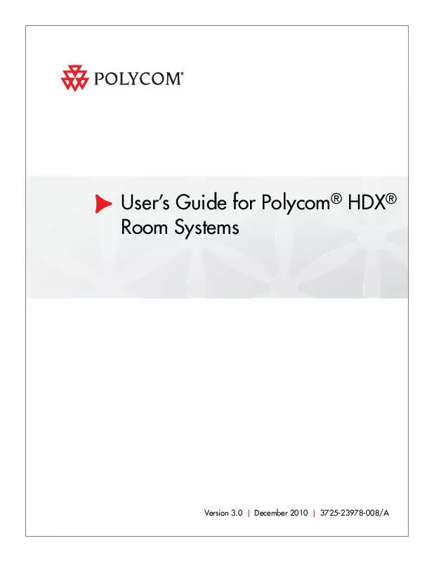 Mode d'emploi POLYCOM HDX ROOM SYSTEMS