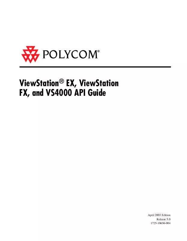 Mode d'emploi POLYCOM VS4000