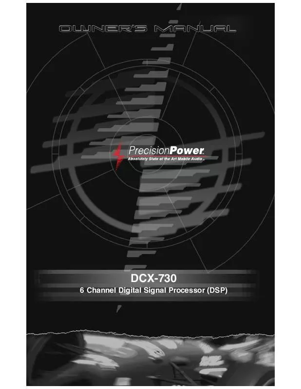 Mode d'emploi PRECISION POWER DCX-730
