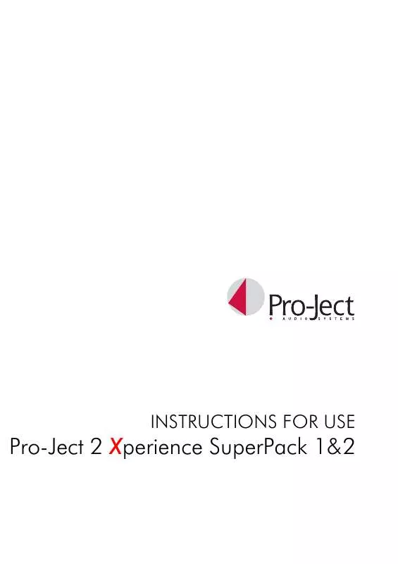 Mode d'emploi PRO-JECT 2 XPERIENCE SUPERPACK 1
