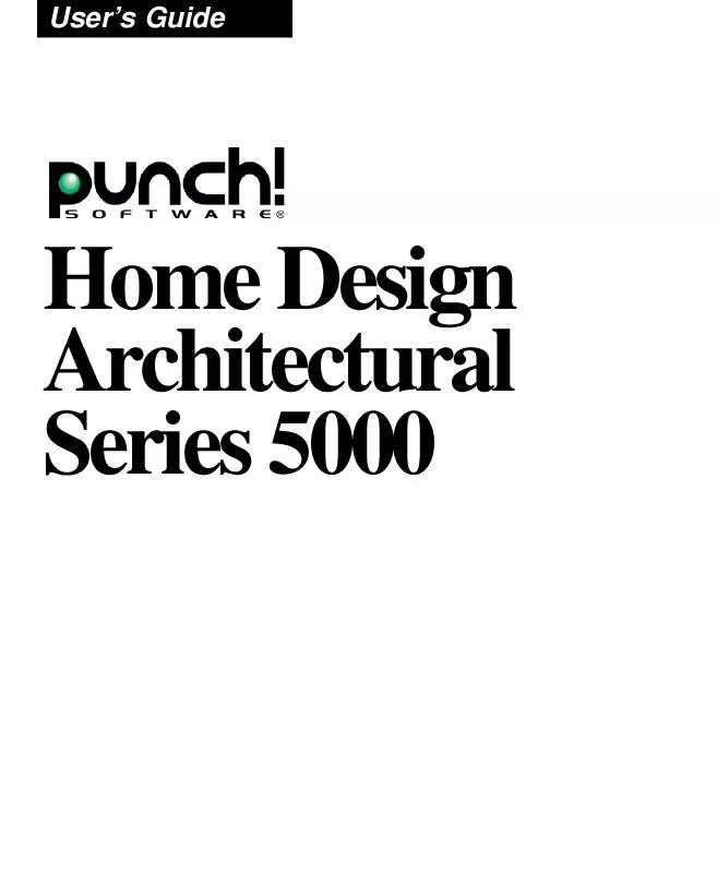 Mode d'emploi PUNCH! SOFTWARE ARCHITECTURAL SERIES 5000 V12