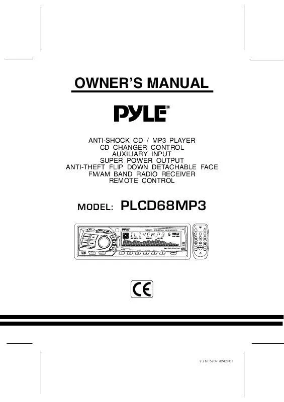 Mode d'emploi PYLE PLCD68MP3