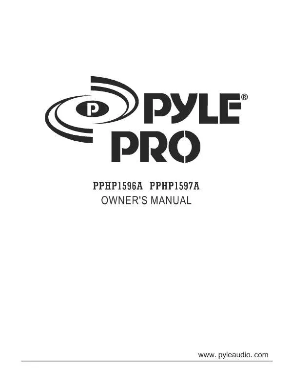 Mode d'emploi PYLE PPHP1596A