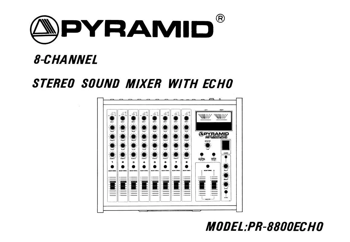 Mode d'emploi PYRAMID PR-8800ECHO