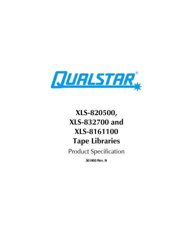 Mode d'emploi QUALSTAR XLS-8161100