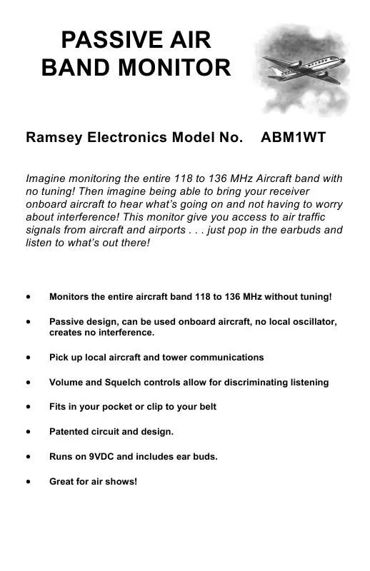 Mode d'emploi RAMSEY ABM1WT
