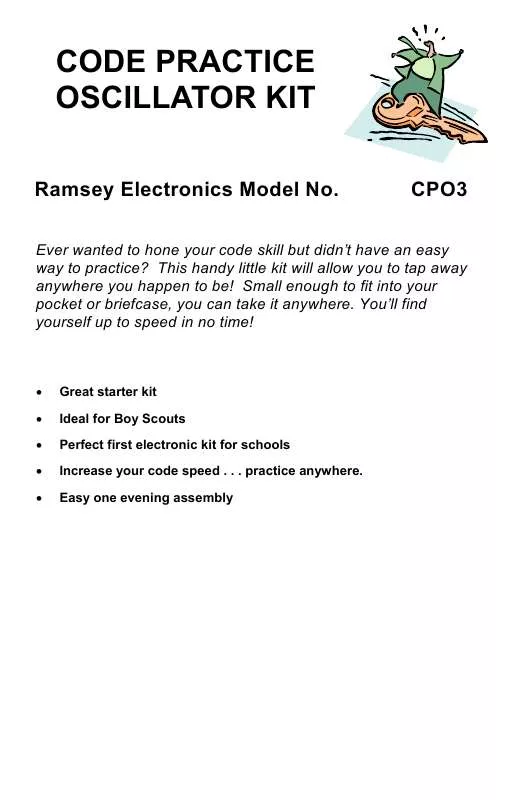 Mode d'emploi RAMSEY CPO3
