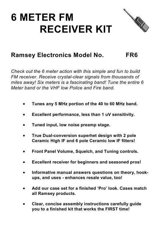 Mode d'emploi RAMSEY FR6