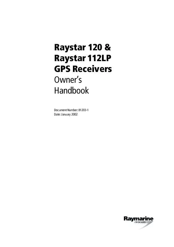 Mode d'emploi RAYMARINE RAYSTAR 120 GPS