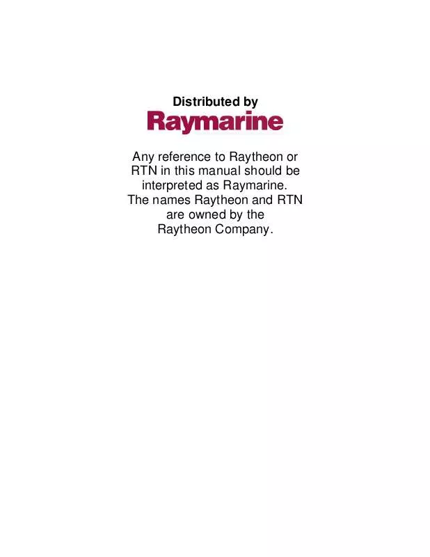 Mode d'emploi RAYMARINE RAYTHEON MARINERS PATHFINDER RADAR 1200