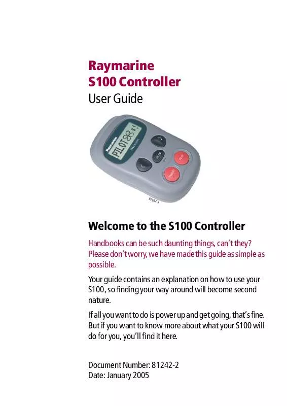 Mode d'emploi RAYMARINE S100 CONTROLLER
