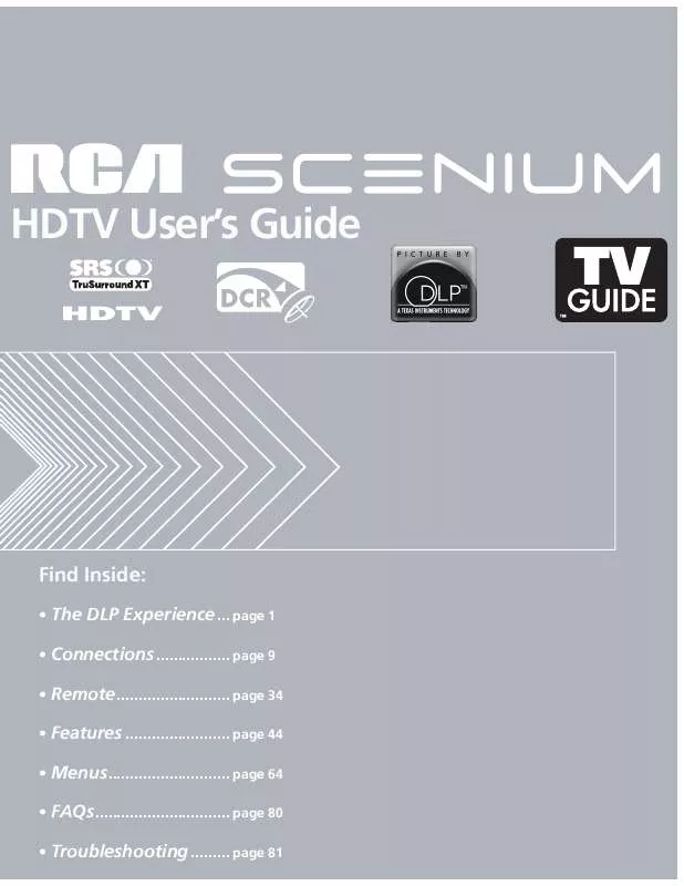 Mode d'emploi RCA HD50LPW175