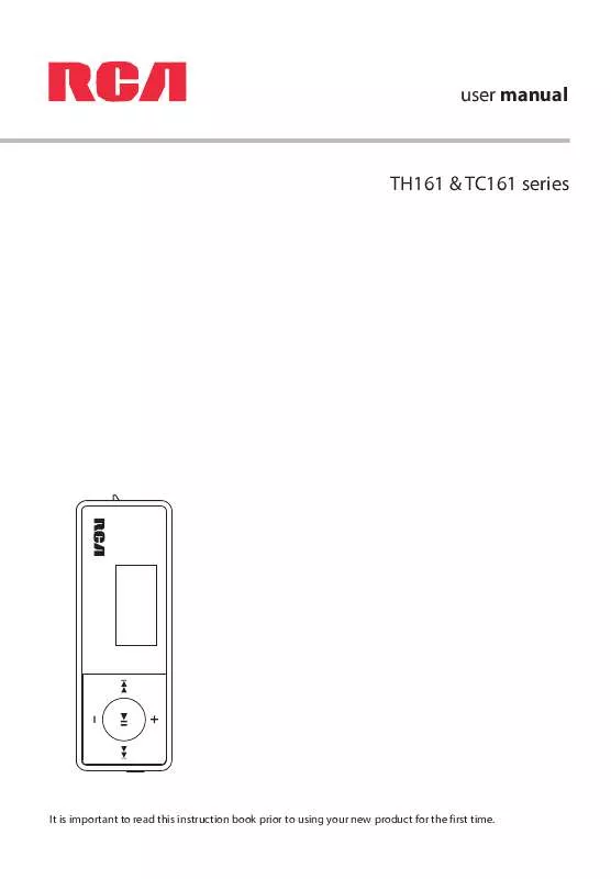 Mode d'emploi RCA TC161