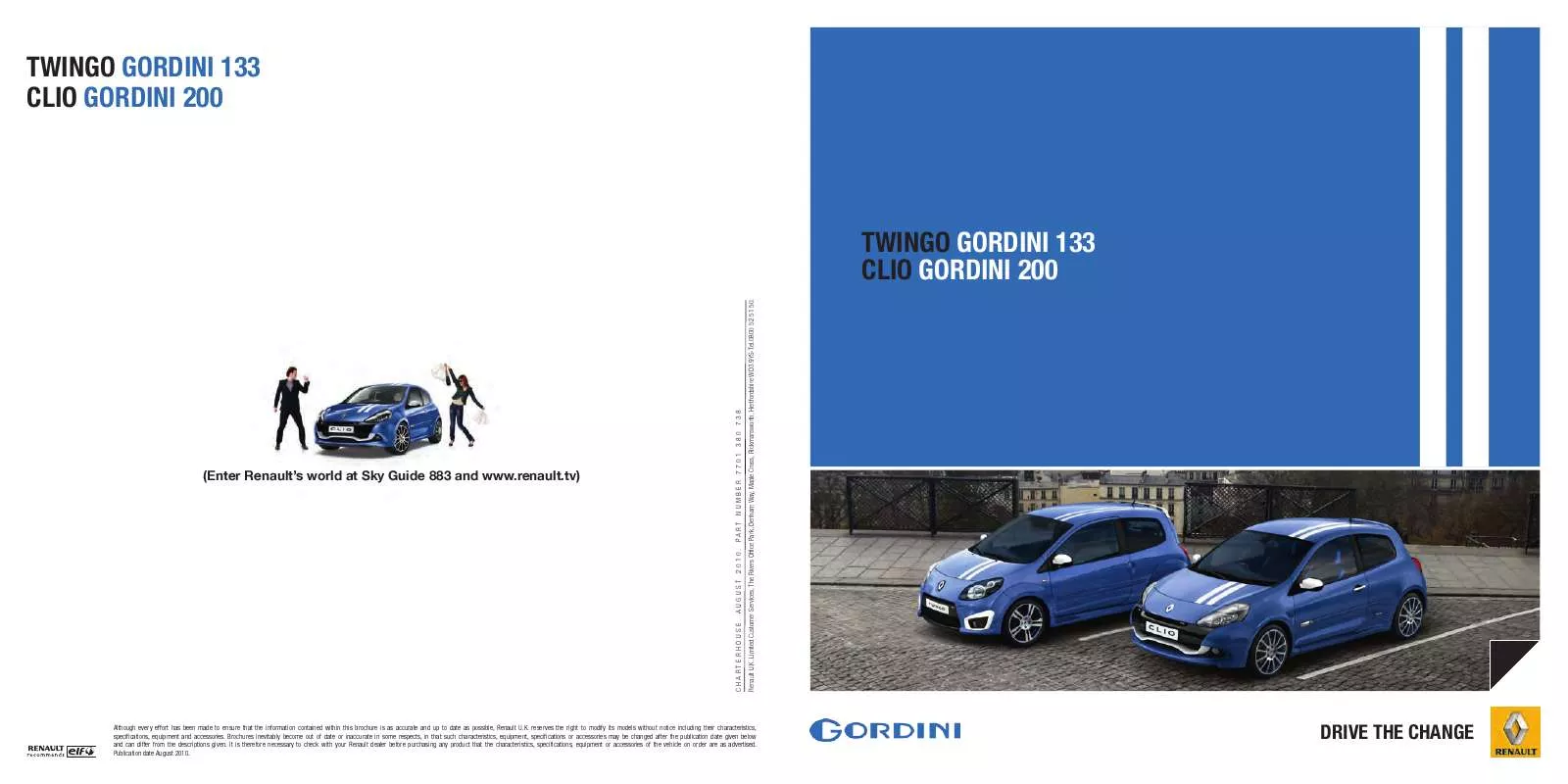 Mode d'emploi RENAULT CLIO GORDINI 200