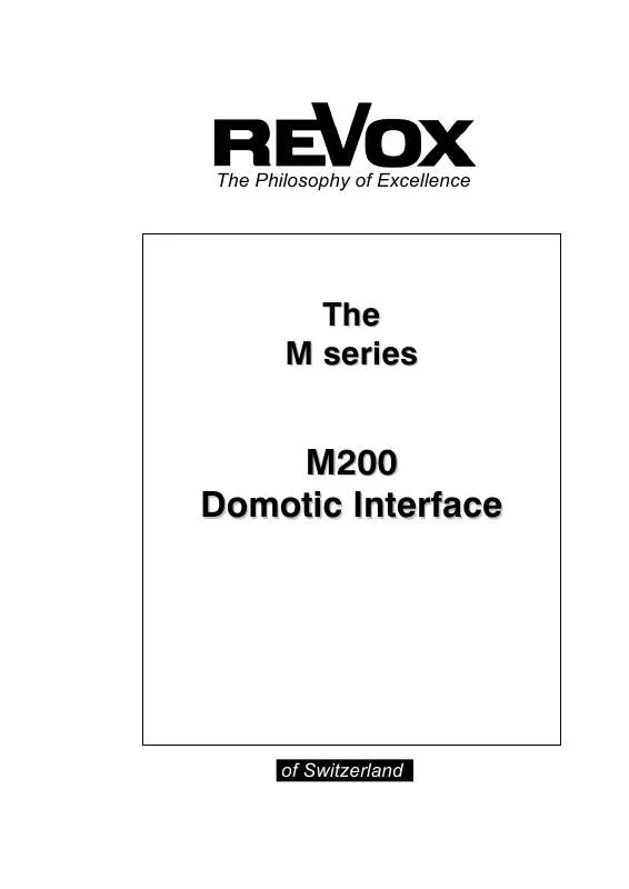 Mode d'emploi REVOX RECONNECT M200