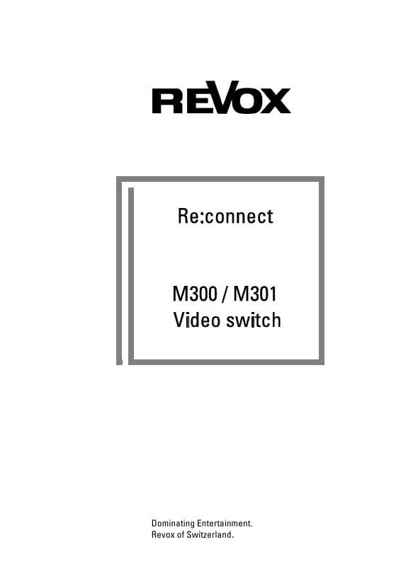 Mode d'emploi REVOX RECONNECT M300