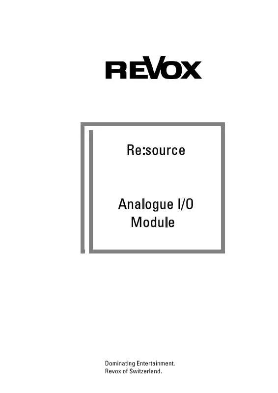 Mode d'emploi REVOX RESOURCE M51