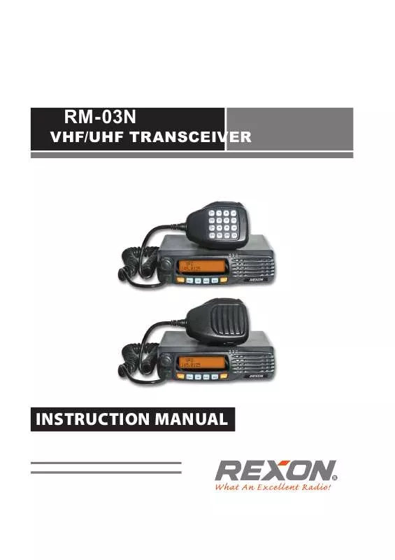 Mode d'emploi REXON RM-03N