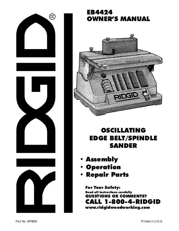 Mode d'emploi RIDGID EB44240