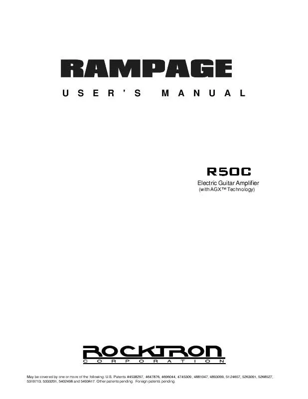 Mode d'emploi ROCKTRON R50C