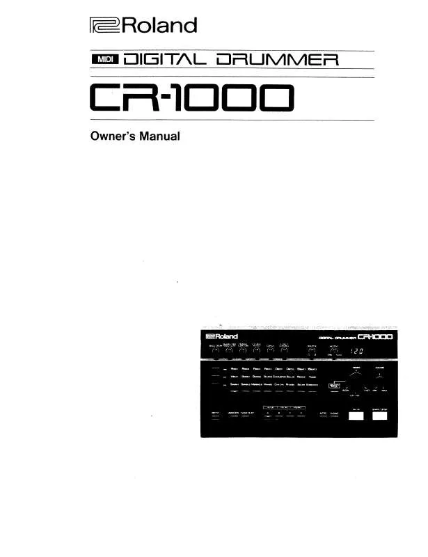 Mode d'emploi ROLAND CR-1000